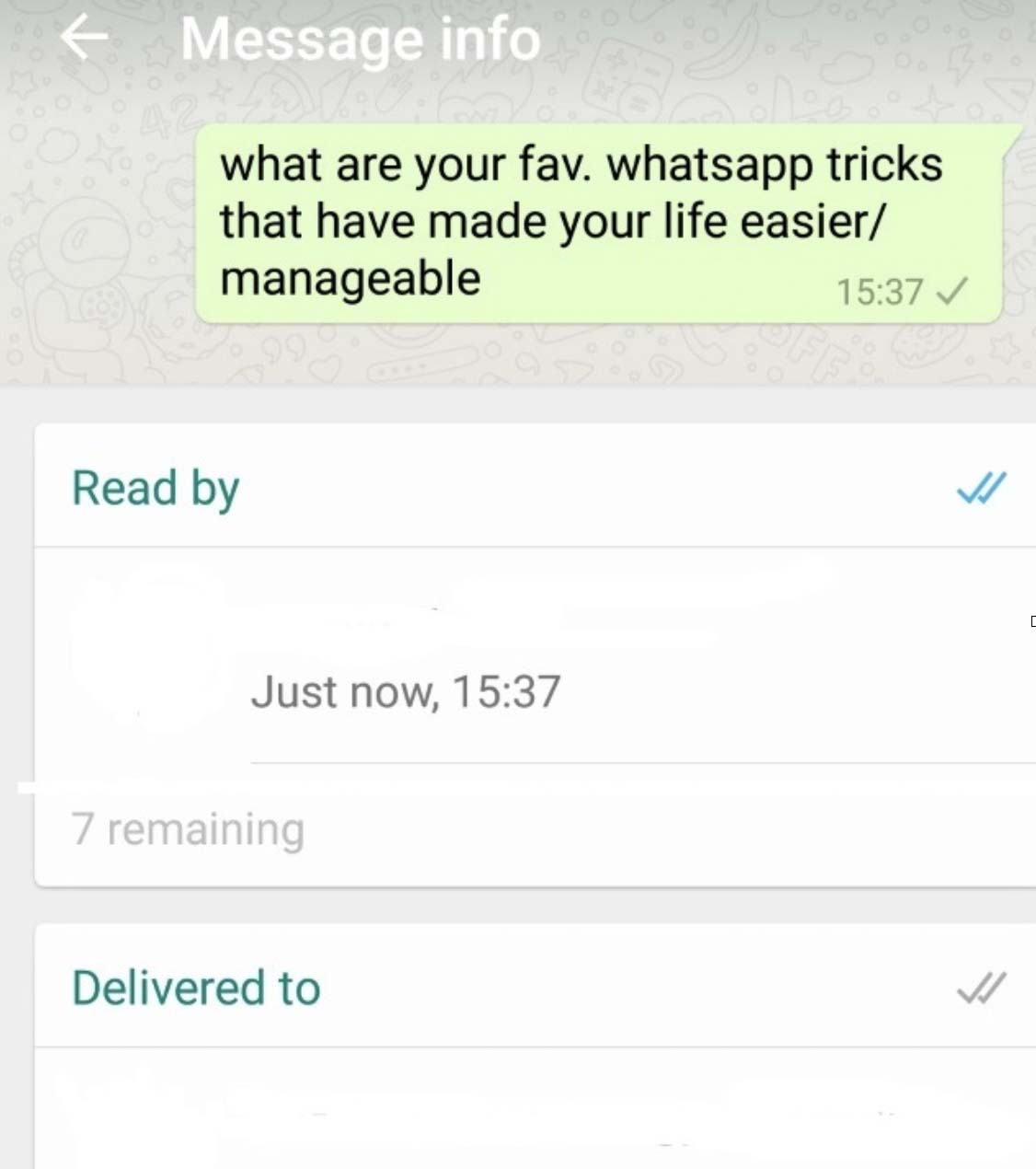 The Status of Your Message in WhatsApp